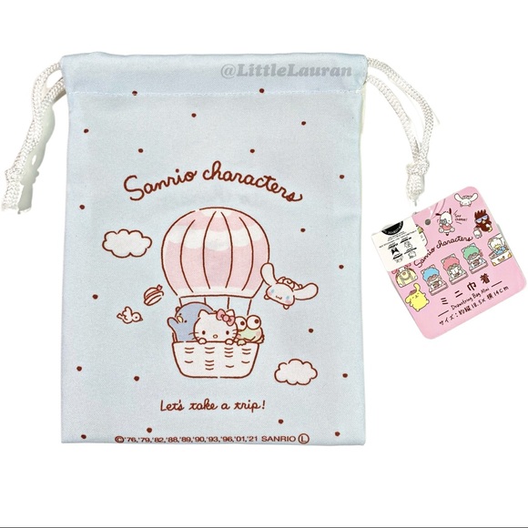 Hello Kitty Handbags - Sanrio Characters Friends Japan Small Drawstring Pouch Bag | Cute Accessories
